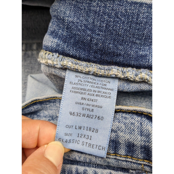 Vintage 90s Polo Ralph Lauren Mens Denim Jeans Sz 12x31 Straight Classic Stretch - Picture 5 of 8